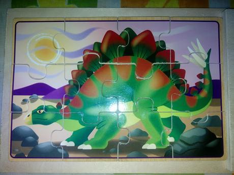 puzzles de madera de dinosaurios estegosaurio, puzzle de estegosaurio,