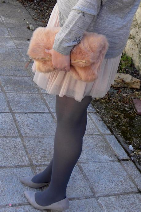 Look talla grande plus size curvy falda tul jersey de estrellas violeta by mango outfit primavera