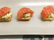 Canapé sashimi salmón fresco