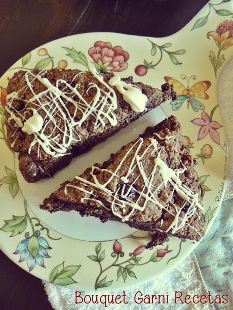 Scones de triple chocolate sin gluten