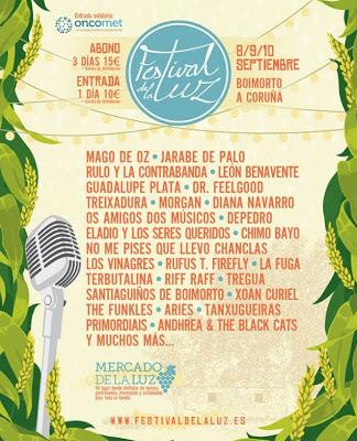 Festival de la Luz 2017: Mago de Oz, Jarabe de Palo, Rulo y La Contrabanda, Chimo Bayo, León Benavente, Depedro, La Fuga...