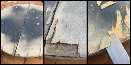 Antes y después de una mesa Antes y después de una mesa