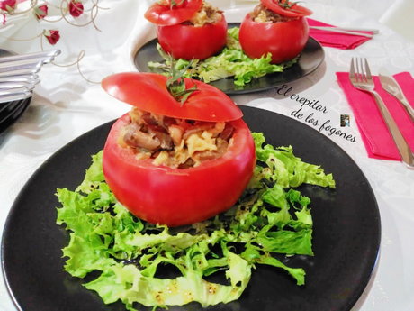 TOMATES RELLENOS DE REVUELTO DE SETAS (Receta de Karlos Arguiñano) TOMATES RELLENOS DE REVUELTO DE SETAS (Receta de Karlos Arguiñano)