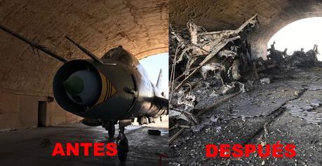 Así quedó la base aérea del régimen sirio tras el bombardeo de Estados Unidos