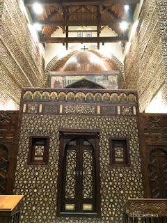Fotografía de la iglesia Abu Sirga. Frisos de madera y mármol. Fotografia_Viajes_Egipto.Abuelohara