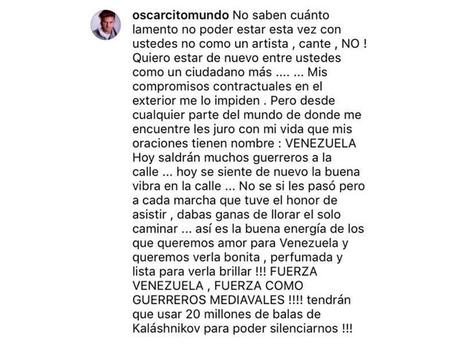 El mensaje con el que Oscarcito (@Oscarcitomundo) llamó a prender las calles con guarimbas #Venezuela
