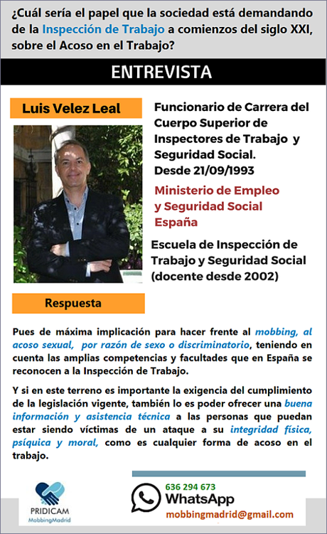 Cuál sería el papel que la sociedad está demandando de la Inspección de Trabajo a comienzos del siglo XXI, sobre el Acoso en el Trabajo