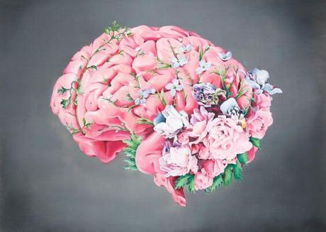 cerebro con flores
