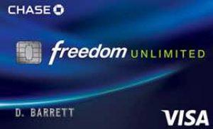 tarjeta chase unlimited freedom