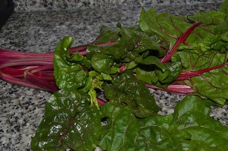 Acelga roja cocida con patatas