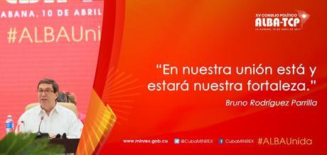 Intervención del Canciller de Cuba en la inauguración del XV Consejo Político del ALBA-TCP