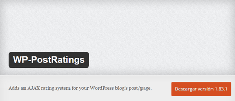 Plugin WP-PostRatings para WordPress