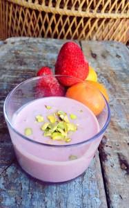 postre saludable de arándanos