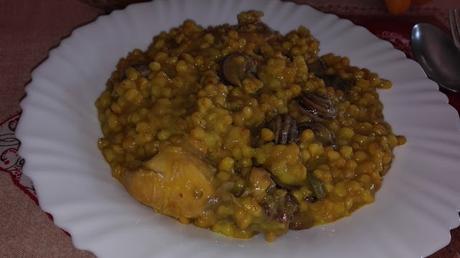 GUISO DE TRIGO CON CONEJO Y CARACOLES DE LORCA