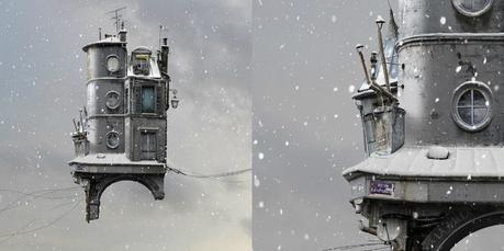Las mágicas casas voladoras de Laurent Chéhère