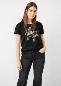 guia de compras con camiseta con mensaje talla grande curvy women