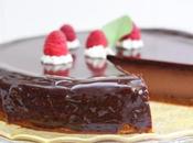 Cheesecake chocolate negro glaseado espejo