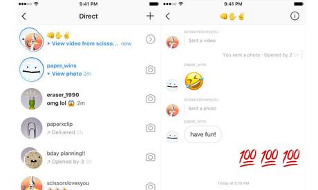 Instagram integra las fotos y vídeos efímeros en la interfaz de los mensajes privados