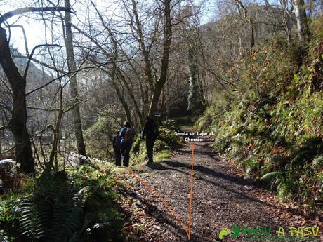 Senda del Chorrón y Foz del Río Valle: Desvío para ver el Chorrón