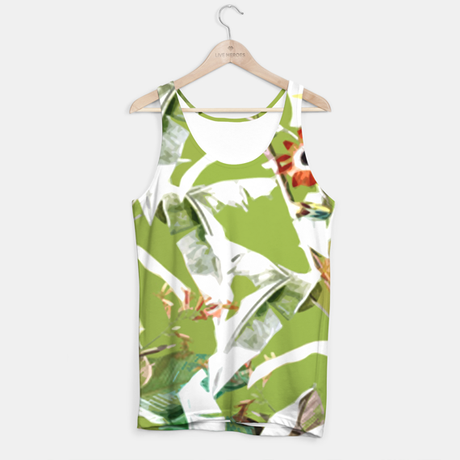 botanical pattern greenery pantone color printed tank top live heroes