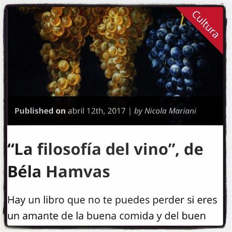 Nicola Mariani | “La filosofía del vino”, de Béla Hamvas.