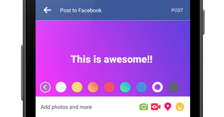 Efecto estado de Facebook sobre fondo de color con CSS 3 y jQuery