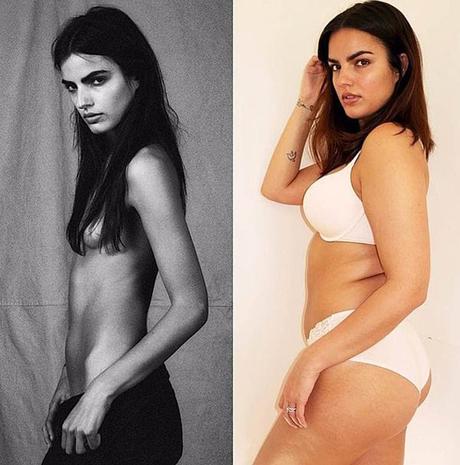 Todas quieren ser delgadas: Ella no. El cambio radical de la #modelo que aumentó 20 kg  para “ser feliz”  (FOTO)