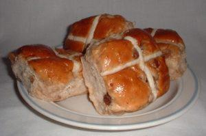 semana santa britanica, hot cross bun