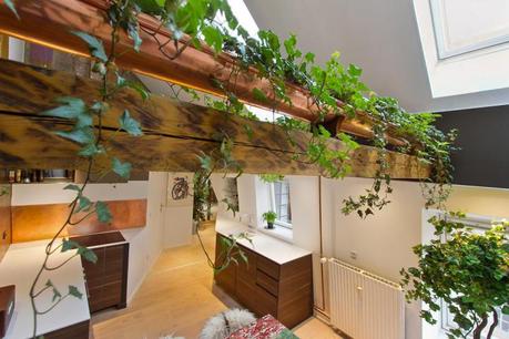 vigas a la vista piso duplex nórdico ladrillo visto estilo nórdico decoración rock musica decoración musical decoración interiores blog decoración 