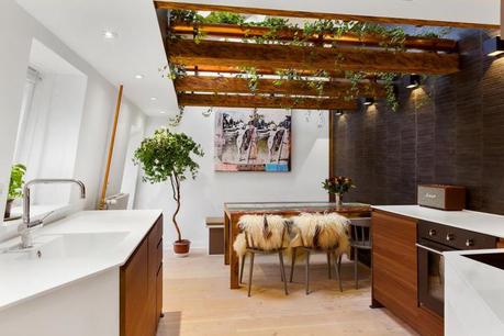 vigas a la vista piso duplex nórdico ladrillo visto estilo nórdico decoración rock musica decoración musical decoración interiores blog decoración 