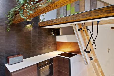 vigas a la vista piso duplex nórdico ladrillo visto estilo nórdico decoración rock musica decoración musical decoración interiores blog decoración 