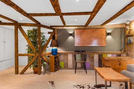 vigas a la vista piso duplex nórdico ladrillo visto estilo nórdico decoración rock musica decoración musical decoración interiores blog decoración 