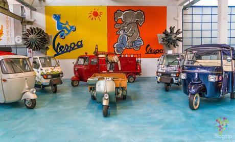 visita del museo de Vespa (Piaggio) en Pontedera La Valdera