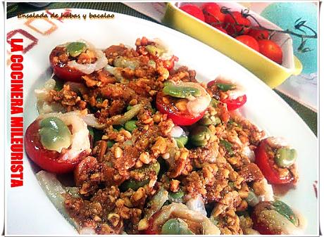 Ensalada de habas y bacalao