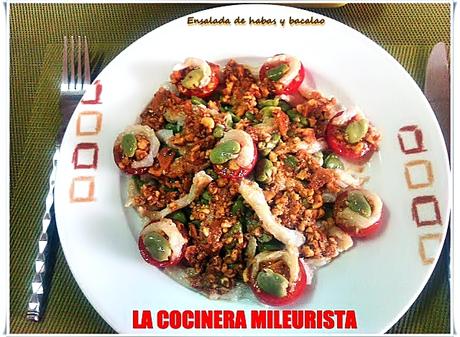 Ensalada de habas y bacalao