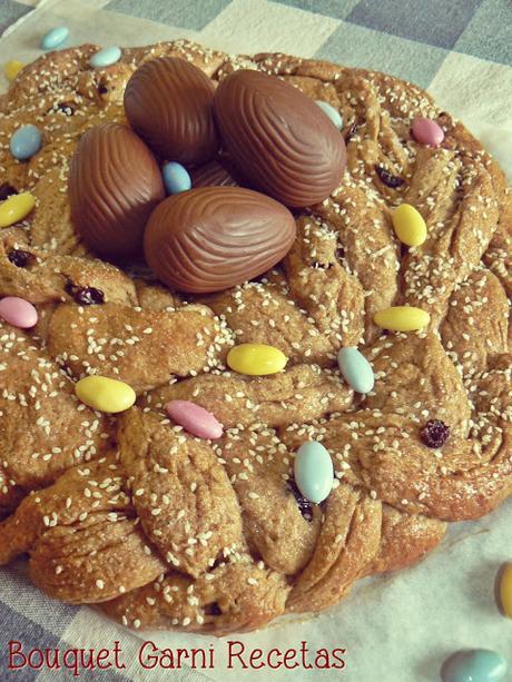 Rosca de Pascua trenzada doble Rosca de Pascua trenzada doble