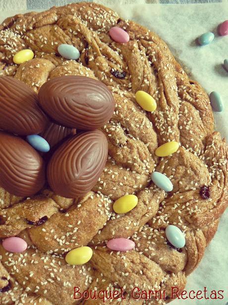 Rosca de Pascua trenzada doble Rosca de Pascua trenzada doble