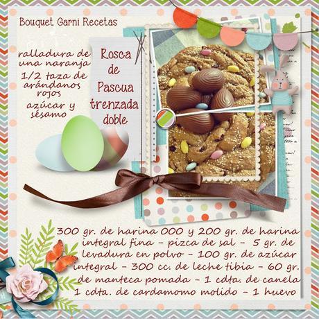 Rosca de Pascua trenzada doble Rosca de Pascua trenzada doble