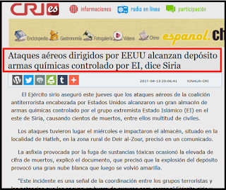 Siria: Ataques aereos de EE.UU. caen sobre armas químicas del EI