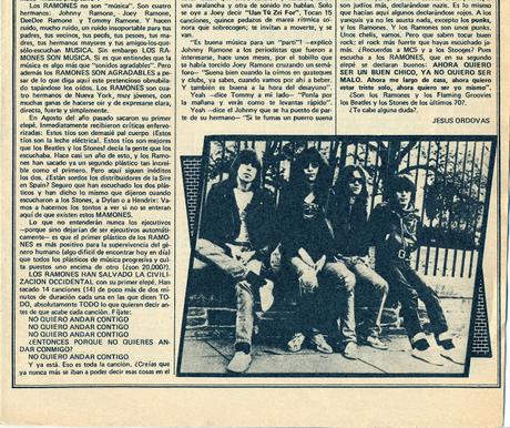 Ramones -New york rock -Disco Expres Mayo 1977