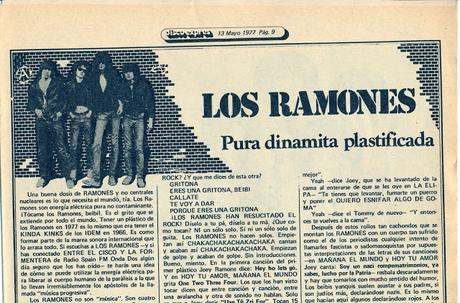 Ramones -New york rock -Disco Expres Mayo 1977