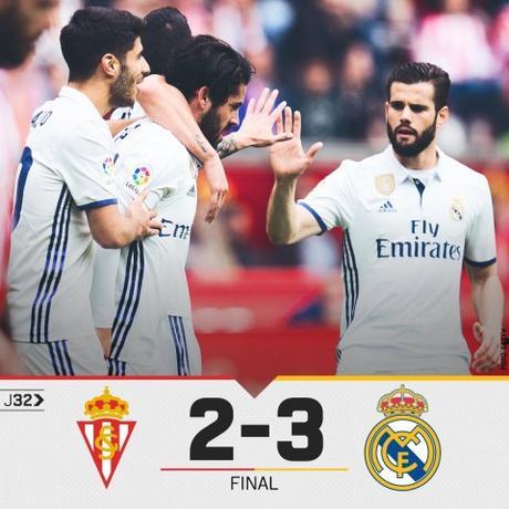 Sporting Gijón 2-3 F Real Madrid	 en Liga Española