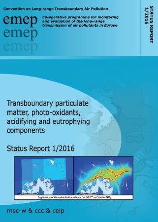 EMEP: Contaminación transfronteriza por partículas, foto-oxidantes, acidificantes y componentes eutrofizantes en Europa (Informe 2016)