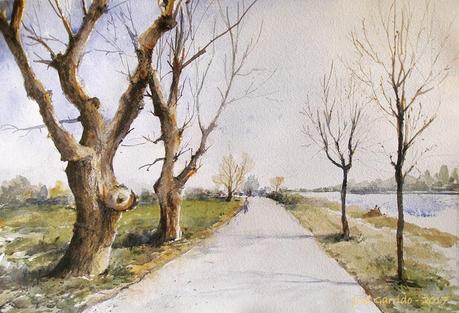 Acuarelas - Arboles y paisajes