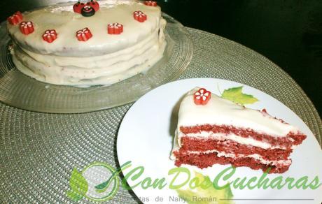 Tarta terciopelo rojo. Red velvet