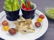 Pescado crujiente crudites guacamole