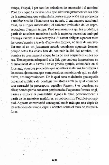 UN FRAGMENTO DE NIETZSCHE