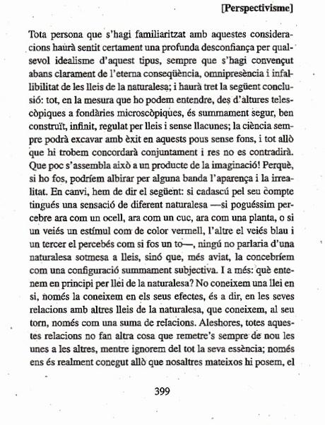 UN FRAGMENTO DE NIETZSCHE