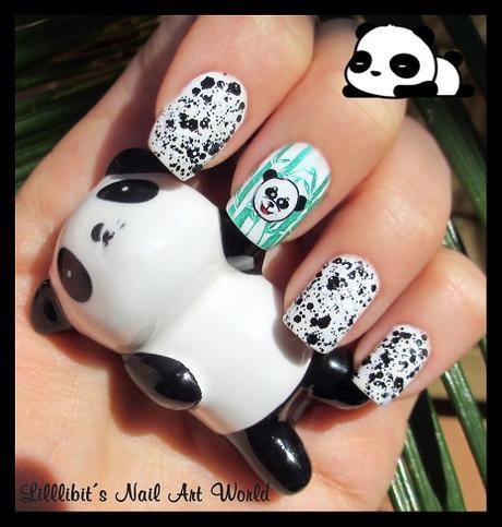 Osito panda para Nail Art