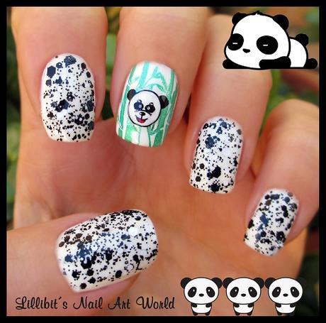 Osito panda para Nail Art